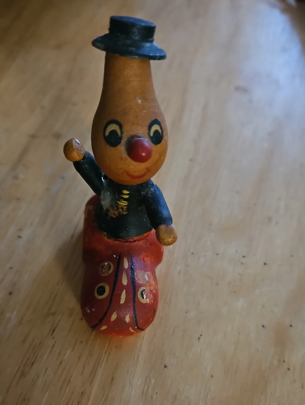 Vintage Hungarian Handcarved Clown In Shoe Pencil Sharpener - Picture 1 of 5